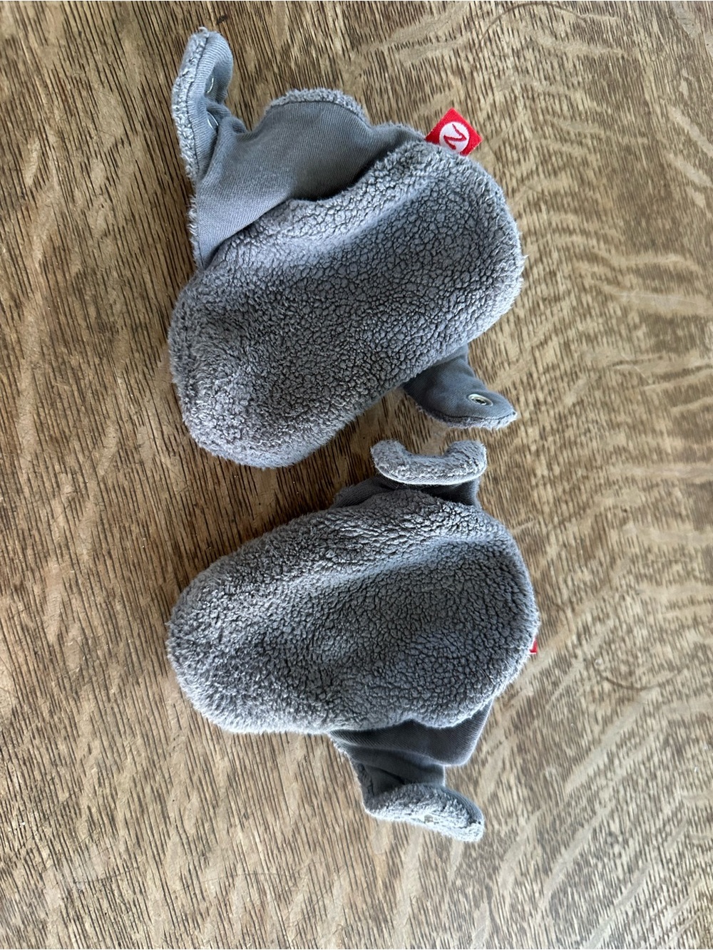 Zutano booties grey 6 months